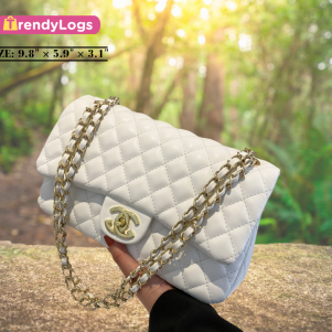 Premium Chanel Style Shoulder Bag (White)