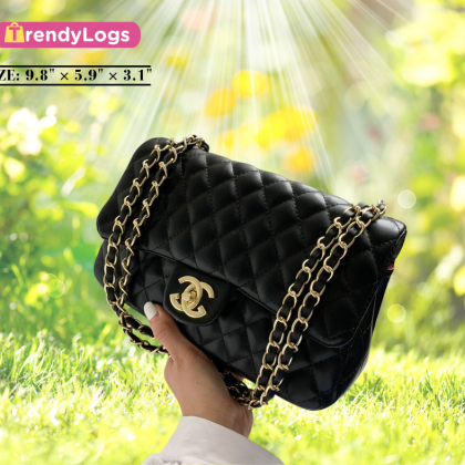 Premium Chanel Style Shoulder Bag (Black)