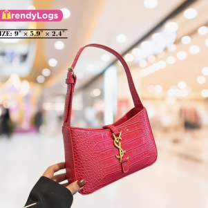 YSL Inspired Stone Pattern Bag (Rose Red)