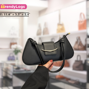 Boat Shape Fashionable Shoulder Bag (Black)