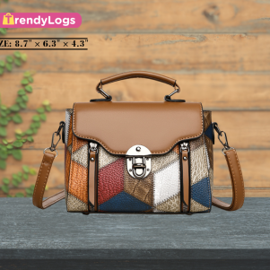 Multicolor Texture Crossbody Shoulder Bag