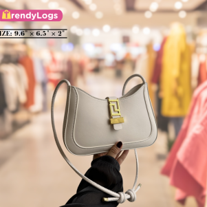 Crescent Underarm Bag (White)