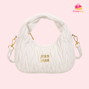 min min Quilted Handbag (white)