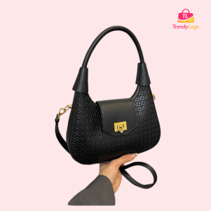 Crescent Dumpling Shoulder Underarm Bag (Black)