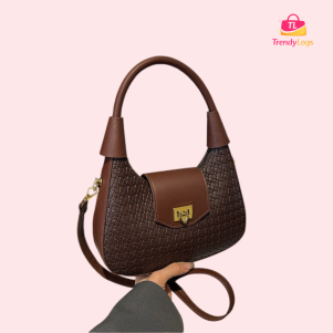 Crescent Dumpling Shoulder Underarm Bag (Brown)