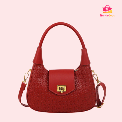 Crescent Dumpling Shoulder Underarm Bag (Red)